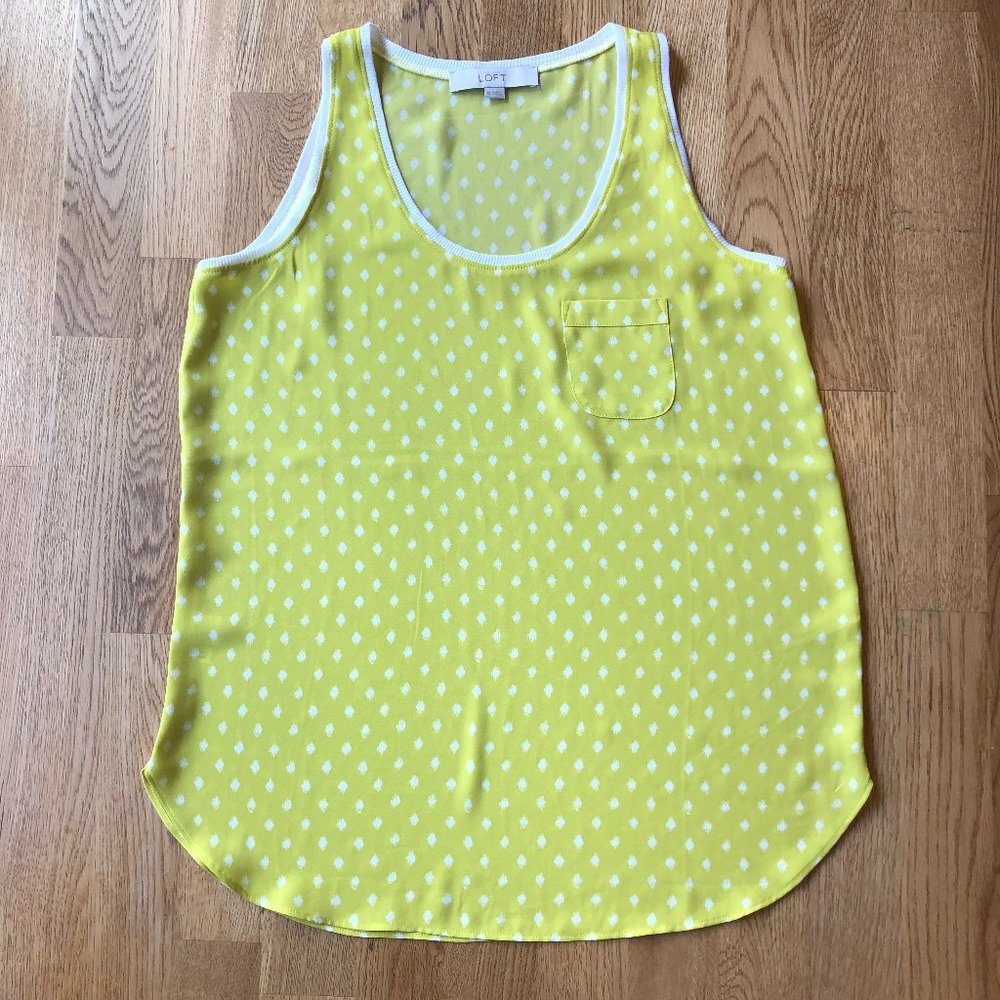 Ann Taylor LOFT Diamond Pattern Tank Top XS